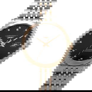 LONGINES Record L2.321.5.57.7 Women's Watch Automatic 30mm Black Dial: LONGINES Record L2.321.5.57.7 Women's Watch Automatic 30mm Black Dial Introducing the LONGINES Record L2.321.5.57.7 ladies wristwatch, a perfect blend of elegance and functionality. This timepiece fea