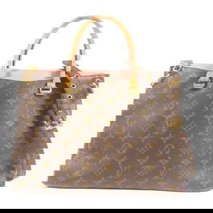 Louis Vuitton Pallas MM 2way Shoulder Bag Monogram Brown Pink: Louis Vuitton Pallas MM 2way Shoulder Bag Monogram Brown Pink This stylish Louis Vuitton Pallas MM 2way Shoulder Bag combines sophistication with practicality. Crafted from durable PVC coated canvas,
