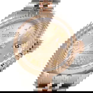 ROLEX Datejust 26 179171 VI Diamond Pink Gold Ladies Watch: ROLEX Datejust 26 179171 VI Diamond Pink Gold Ladies Watch This exquisite ROLEX Datejust 26 features a stunning pink gold sunray dial adorned with diamonds, showcasing both elegance and luxury. Crafte