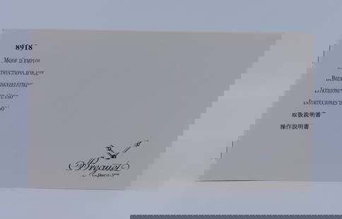 Breguet Naples 8918 Manual Booklet for Timepiece Owners: Breguet Naples 8918 Manual Booklet for Timepiece Owners This Breguet Naples 8918 Booklet Manual is an essential resource for the owner of this classic timepiece. The manual is in pre-owned condition,