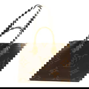 LOUIS VUITTON On The Go MM 2 Way Handbag M45321 Monogram Brown: LOUIS VUITTON On The Go MM 2 Way Handbag M45321 Monogram Brown Elevate your style with this LOUIS VUITTON On The Go MM 2 Way Bag. Crafted from durable PVC coated canvas, this handbag features the icon