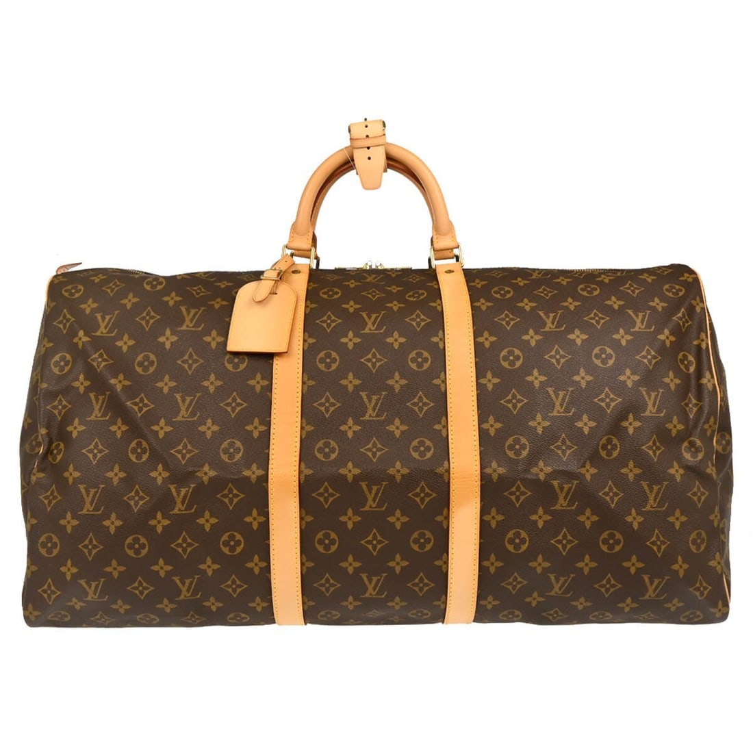 Louis Vuitton Keepall 60 Monogram Duffle Bag M41422 Travel Handbag: Louis Vuitton Keepall 60 Monogram Duffle Bag M41422 Travel Handbag This Louis Vuitton Monogram Keepall 60 Duffle Handbag is a versatile travel companion, featuring the iconic Monogram Canvas Leather e