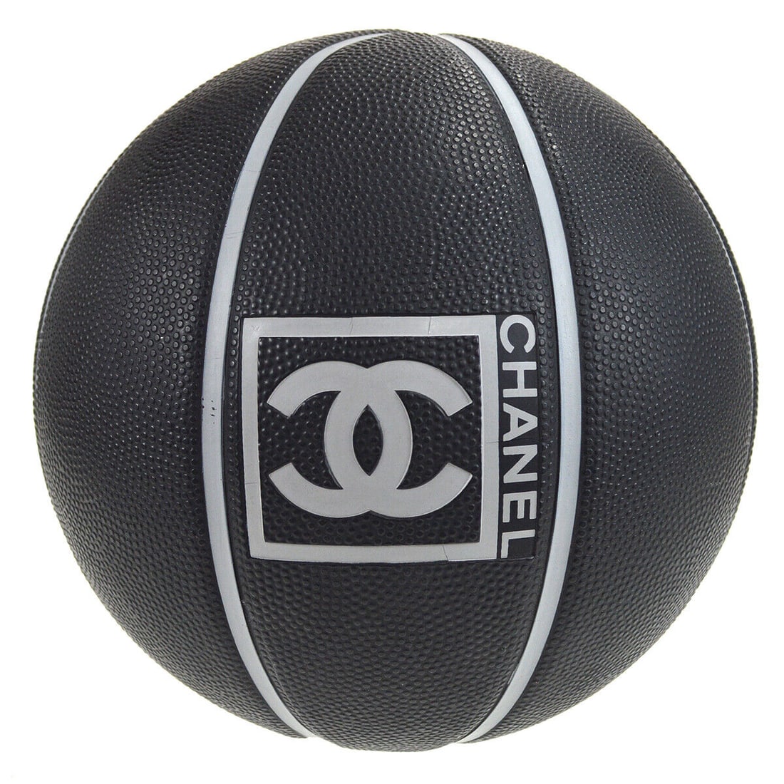 Chanel 00781 Sports Line Black Rubber Basketball: Chanel 00781 Sports Line Black Rubber Basketball Introducing the Chanel Sports Line Basketball, a premium black rubber basketball designed for enthusiasts of the sport. This model, CHANEL 00781, showc