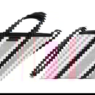 Balenciaga BARBES SMALL 671404 Women's Leather Shoulder Bag Black Pink Red White 19cm x 23.5cm x: Balenciaga BARBES SMALL 671404 Women's Leather Shoulder Bag Black Pink Red White 19cm x 23.5cm x 10.5cm Discover the elegant Balenciaga BARBES SMALL 671404 handbag, an exquisite blend of style and fun