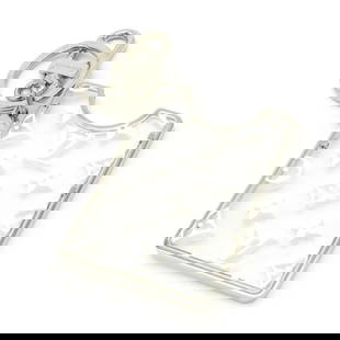 Louis Vuitton Prism Key Holder Clear Glass ID Card Case M69299: Louis Vuitton Prism Key Holder Clear Glass ID Card Case M69299 Elevate your accessory collection with this Louis Vuitton Porte Cle LV Prism ID Card Case Pass Key Holder. This exquisite keyring is desi