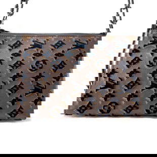 Louis Vuitton Monogram Tufted Triangle Handbag M45070 Black 2-Way Shoulder Bag: Louis Vuitton Monogram Tufted Triangle Handbag M45070 Black 2-Way Shoulder Bag This exquisite Louis Vuitton Shoulder Bag Monogram Tufted Triangle M45070 is a stylish and versatile accessory for women.