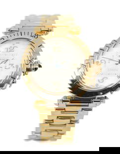 Cartier Pasha 18K Yellow Gold Automatic Watch Ref 2392 with Box and Papers: Cartier Pasha 18K Yellow Gold Automatic Watch Ref 2392 with Box and Papers Experience the elegance of the Cartier Pasha 18K Yellow Gold Watch, a luxurious wristwatch that embodies timeless sophisticat