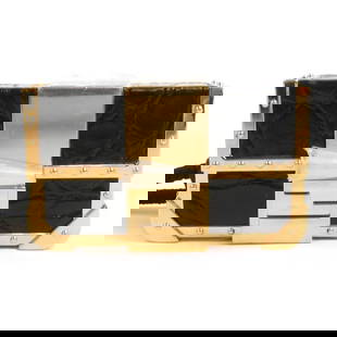 Fendi Tech Ledger Nano X Baguette Wallet Black Gold Metal Leather: Fendi Tech Ledger Nano X Baguette Wallet Black Gold Metal Leather Introducing the Fendi Tech Ledger Nano X Baguette Wallet Holder, a stylish accessory crafted from a combination of metal and leather.