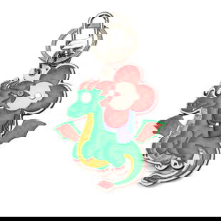 Louis Vuitton LV Dragon Vivienne Charm Keychain M01466 Multicolor Leather: Louis Vuitton LV Dragon Vivienne Charm Keychain M01466 Multicolor Leather Enhance your accessories collection with the stunning Louis Vuitton LV Dragon Vivienne Charm Keychain. This exquisite keyring