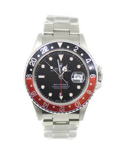 Rolex GMT-Master II Coke Stainless Steel Watch 16760 with Box: Rolex GMT-Master II Coke Stainless Steel Watch 16760 with Box Discover the sophisticated Rolex GMT-Master II Coke wristwatch, a timeless piece crafted in stainless steel. Manufactured in 1988, this pr