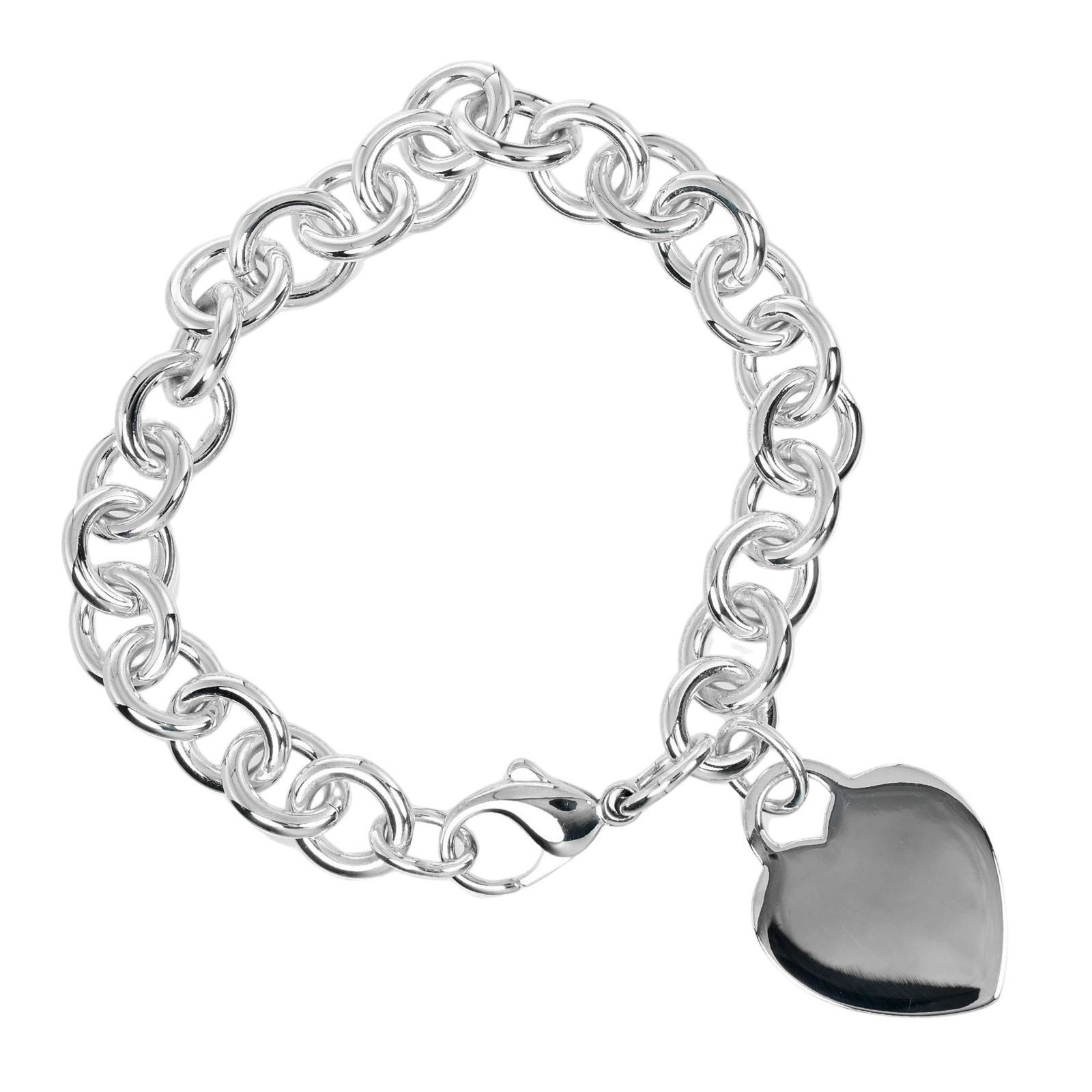 Tiffany & Co. Return to Heart Charm Bracelet 17cm 925 Silver: Tiffany & Co. Return to Heart Charm Bracelet 17cm 925 Silver This exquisite Tiffany & Co. Return to Heart Tag Bracelet is crafted from high-quality 925 silver, showcasing a beautiful charm design that