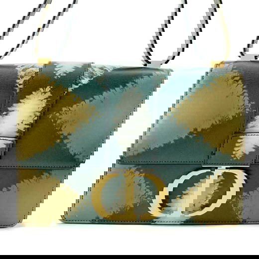 Christian Dior 30 Montaigne Green Leather Shoulder Bag with Gold Hardware