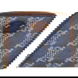 Celine Blue Denim Macadam Wallet Purse Leather Denim: Celine Blue Denim Macadam Wallet Purse Leather Denim This Celine Blue Denim Macadam Wallet Purse is a stylish accessory that combines functionality with designer flair. Crafted from leather denim, it