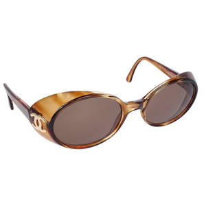Chanel CC Logos Brown Sunglasses Acrylic Frame Luxury Eyewear