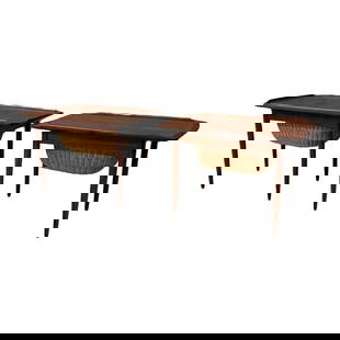 Mid-Century Modern Teak End Tables by Poul Jensen for Selig - Pair: Mid-Century Modern Teak End Tables by Poul Jensen for Selig - Pair This exquisite pair of mid-century modern teak end tables, designed by Poul Jensen for Selig, features a sleek design complemented by