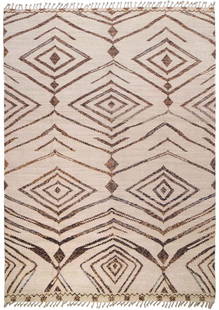 9' x 12'7" Handmade Moroccan Wool Rug Taupe Brown Geometric Pattern: 9' x 12'7" Handmade Moroccan Wool Rug Taupe Brown Geometric Pattern Discover the beauty and craftsmanship of this Handmade Contemporary Moroccan Wool Rug, measuring 9.0 ft x 12.7 ft (108 in x 151 in).