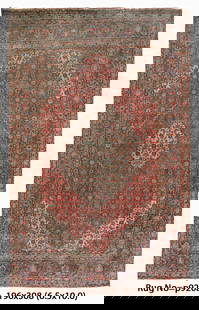 Handmade 6.5' x 10.1' Semi-Antique Persian Bijar Rug 1970s: Handmade 6.5' x 10.1' Semi-Antique Persian Bijar Rug 1970s Discover the exquisite Handmade 6.5' x 10.1' Semi-Antique Persian Bijar Rug from the 1970s, a perfect blend of traditional craftsmanship and