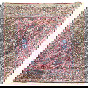 Rare Antique Persian Sarouk Square Rug 10'3 x 10'3 Hand-Woven Wool: Rare Antique Persian Sarouk Square Rug 10'3 x 10'3 Hand-Woven Wool This exquisite Antique Square Persian Sarouk Rug features a generous size of 10'3'' x 10'3'' (123 in x 123 in), making it a stunning