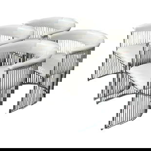 Set of 4 Vintage Mid-Century Chrome Tub Dining Chairs Inspired by Platner: Set of 4 Vintage Mid-Century Chrome Tub Dining Chairs Inspired by Platner Elevate your dining experience with this set of four vintage mid-century modern chrome tub dining chairs, inspired by the reno