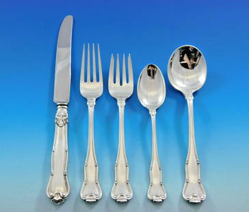 Tiffany & Co. Provence Sterling Silver Flatware Set 45 Pieces Service for 8: Tiffany & Co. Provence Sterling Silver Flatware Set 45 Pieces Service for 8 Elevate your dining experience with this exquisite Provence flatware set by Tiffany & Co. Inspired by the rich yet relaxed d