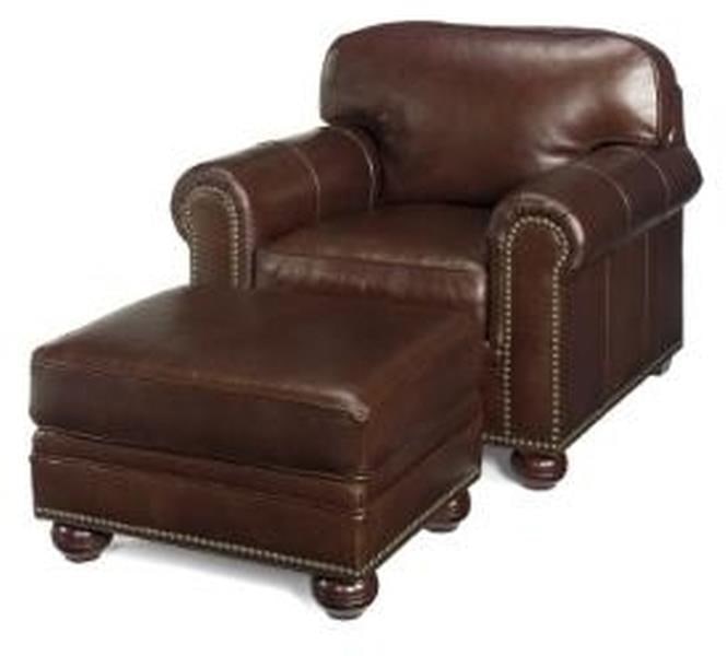 Hand-Crafted Coffee Leather Accent Chair with Bun Feet: Hand-Crafted Coffee Leather Accent Chair with Bun Feet This elegant accent chair features a luxurious coffee leather finish and is expertly hand-crafted in the USA, showcasing a traditional English st