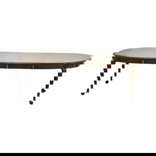 Ethan Allen Queen Ann Cherry Dining Table 101.5" L Brown Wood: Ethan Allen Queen Ann Cherry Dining Table 101.5" L Brown Wood A solid cherry traditional Queen Ann style dining table with two 17.625 leaves made by Ethan Allen. Fully extends to 101.5". 62.25" wide.