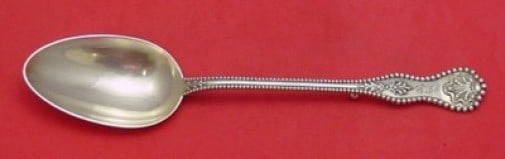 Dominick & Haff Charles II Sterling Silver Serving Spoon 11 1/8": Dominick & Haff Charles II Sterling Silver Serving Spoon 11 1/8" This exquisite serving spoon features the distinguished Charles II pattern, crafted by Dominick & Haff. Made from high-quality sterling
