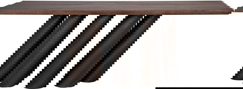 Antique Style Walnut Severity Table in Dark Walnut and Ebony Finish: Antique Style Walnut Severity Table in Dark Walnut and Ebony Finish This elegantly crafted Severity Table is designed to enhance sophisticated spaces with its antique or vintage style. The table featu