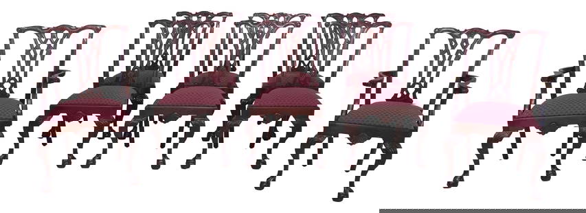 Craftique Set of 8 Mahogany Dining Chairs Chippendale Style: Craftique Set of 8 Mahogany Dining Chairs Chippendale Style Elevate your dining experience with this exquisite set of 8 Craftique ball and claw mahogany dining room chairs. Crafted from high-quality m