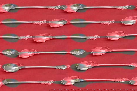 Wallace Sir Christopher Sterling Silver Iced Tea Spoon Set 12 Pieces 7 1/2 Inches: Wallace Sir Christopher Sterling Silver Iced Tea Spoon Set 12 Pieces 7 1/2 Inches Enhance your dining experience with this exquisite 12-piece set of iced tea spoons from the Sir Christopher pattern by