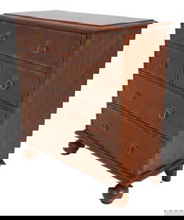 Baker Milling Road William & Mary Inlaid Chest 45x19x47.5: Baker Milling Road William & Mary Inlaid Chest 45x19x47.5 This exquisite Baker Milling Road William & Mary Inlaid Chest showcases timeless craftsmanship, featuring elegant inlaid banded drawers and st