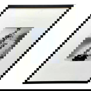 Mid-Century Bruce of LA Framed Black and White Fencing Photograph 17 x 21: Mid-Century Bruce of LA Framed Black and White Fencing Photograph 17 x 21 Infuse your space with mid-century charm through this captivating vintage Bruce of LA photograph. This striking black-and-whit
