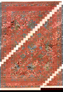 Hand-Knotted Floral Modern Kazak Oushak Rug 4x6 ft Wool Carpet: Hand-Knotted Floral Modern Kazak Oushak Rug 4x6 ft Wool Carpet Enhance your living space with this stunning Floral Modern Kazak Oushak Rug. Hand-knotted in Pakistan, this area rug features a vibrant c