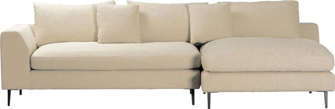 Elegant Amison Chaise Sectional with Metal Legs and Polyester Upholstery: Elegant Amison Chaise Sectional with Metal Legs and Polyester Upholstery Introducing the Stylish Amison Chaise, designed for both comfort and elegance. This chaise sectional features durable metal leg