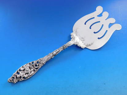 Dominick & Haff Labors of Cupid Sterling Silver Asparagus Fork 9 3/4 inches: Dominick & Haff Labors of Cupid Sterling Silver Asparagus Fork 9 3/4 inches This exquisite asparagus fork, designed in the charming Art Nouveau style, features the intricate Labors of Cupid pattern by