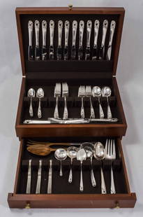 International Sterling Silver Spring Glory 80pc Flatware Set for 12: International Sterling Silver Spring Glory 80pc Flatware Set for 12 Enhance your dining experience with the Spring Glory by International Sterling Silver 80 Piece Regular Flatware Set, perfect for 12