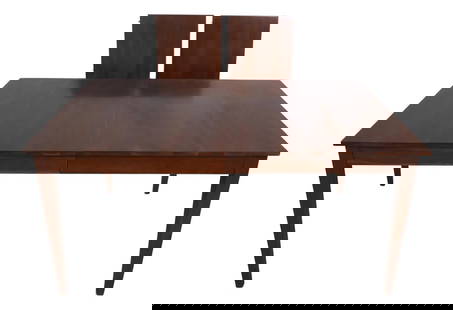 Ethan Allen Cherry Wood Dining Table with Dovetailed Drawers 42 x 64: Ethan Allen Cherry Wood Dining Table with Dovetailed Drawers 42 x 64 This elegant Ethan Allen dining room table showcases a timeless cherry wood construction, featuring dovetailed drawer ends for adde