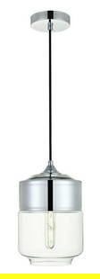 Ashwell 1 Light Chrome Pendant Chandelier with Clear Glass Shade: Ashwell 1 Light Chrome Pendant Chandelier with Clear Glass Shade Illuminate your space with this exquisite pendant chandelier featuring a sleek chrome finish and a clear glass shade. Designed for mode