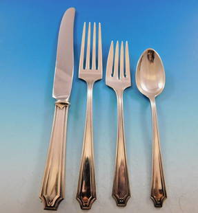 Whiting King Albert Sterling Silver Flatware Set for 12, 48 Pieces with Storage Chest: Whiting King Albert Sterling Silver Flatware Set for 12, 48 Pieces with Storage Chest This exquisite King Albert flatware set by Whiting Manufacturing Company dates back to the early 20th century,