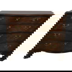 4 Drawer Chippendale Mahogany Chest: 4 Drawer Chippendale Mahogany Chest This stunning Kindel National Trust 4 Drawer Chippendale Mahogany Chest is a remarkable piece that showcases exquisite craftsmanship and design. With a rich reddish