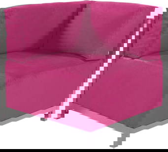 Howard Elliott Regency Fuchsia Corner Chair 30H 32.5W 32.5D: Howard Elliott Regency Fuchsia Corner Chair 30H 32.5W 32.5D Enhance your modern decor with this elegant fuchsia corner chair, designed to add a touch of sophistication to any space. Hand-finished and