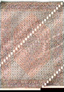 Ivory Fine Persian Bijar Rug 6.5 x 8.7 Handcrafted Wool Iran: Ivory Fine Persian Bijar Rug 6.5 x 8.7 Handcrafted Wool Iran Enhance your living space with this exquisite 6.5 x 8.7 Ivory Fine Persian Bijar Rug, handcrafted by skilled Persian artisans. Renowned for