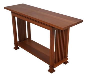 Swartzendruber Cherry Arts & Crafts Sofa Table 54 x 16.5 x 31: Swartzendruber Cherry Arts & Crafts Sofa Table 54 x 16.5 x 31 This exquisite Swartzendruber Cherry Studio Crafted Arts & Crafts Sofa Table showcases high-quality construction and timeless design. Craf