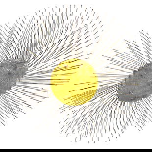 Midcentury Gilt Bronze Sunburst Wall Sculpture by William Friedle 34in: Midcentury Gilt Bronze Sunburst Wall Sculpture by William Friedle 34in This stunning Midcentury Gilt Bronze Sunburst Wall Sculpture is attributed to the renowned artist William Friedle. Crafted in the