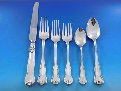 Tiffany & Co. Provence Sterling Silver Flatware Set 83 pcs: Tiffany & Co. Provence Sterling Silver Flatware Set 83 pcs Elevate your dining experience with this exquisite Provence flatware set by Tiffany & Co. Crafted from high-quality sterling silver, this 83-