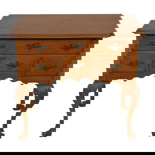 1920s Vintage Benchmade Chippendale Lowboy Solid Tiger Maple 33w: 1920s Vintage Benchmade Chippendale Lowboy Solid Tiger Maple 33w This exquisite Vintage 1920s Benchmade Lowboy features solid tiger maple construction, showcasing the craftsmanship of the era. With el