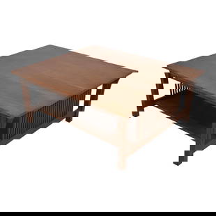 Stickley Mission Arts & Crafts Oak Coffee Table 36 x 44 x 17 Brown Finish No.35: Stickley Mission Arts & Crafts Oak Coffee Table 36 x 44 x 17 Brown Finish No.35 Experience the timeless beauty of this Stickley Mission Arts & Crafts Oak Coffee Table, crafted around 1995. This table