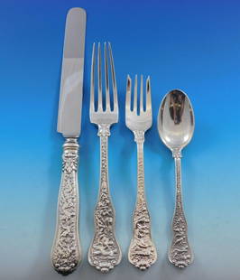 Tiffany & Co Olympian Sterling Silver 53-Piece Flatware Set for 12: Tiffany & Co Olympian Sterling Silver 53-Piece Flatware Set for 12 Presenting the exquisite Olympian Sterling Silver Flatware Set by Tiffany & Co., featuring a remarkable 53-piece collection designed