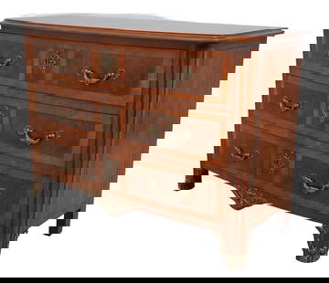 Henredon French Louis XV Walnut Dresser Chest 52w x 21d x 35.5h: Henredon French Louis XV Walnut Dresser Chest 52w x 21d x 35.5h This exquisite Henredon French Louis XV 3 Drawer Walnut Dresser Chest features elegant dovetailed drawer construction and key locking dr