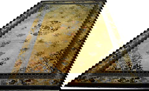 Hand-Knotted 11.7 x 17.8 Beige Art Deco Rug Semi-Antique: Hand-Knotted 11.7 x 17.8 Beige Art Deco Rug Semi-Antique Discover the elegance of this magnificent hand-knotted Beige Oriental Semi-Antique Art Deco Area Rug, a true masterpiece that effortlessly comb